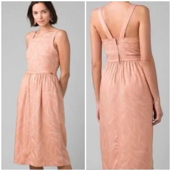 Prana Dresses & Skirts - Prana Sundrifter Midi Dress Apple Blossom Print, peach color Size Medium